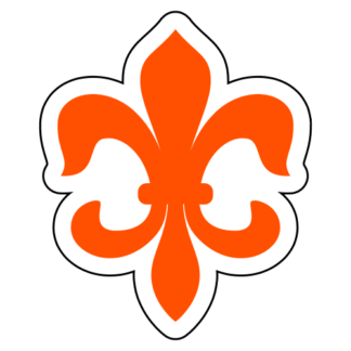 Fleur-de-lis Sticker (Orange)